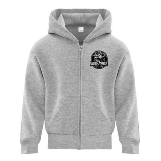 Wallaceburg Airhawks Youth Everyday Fleece Full Zip Hooded Sweatshirt