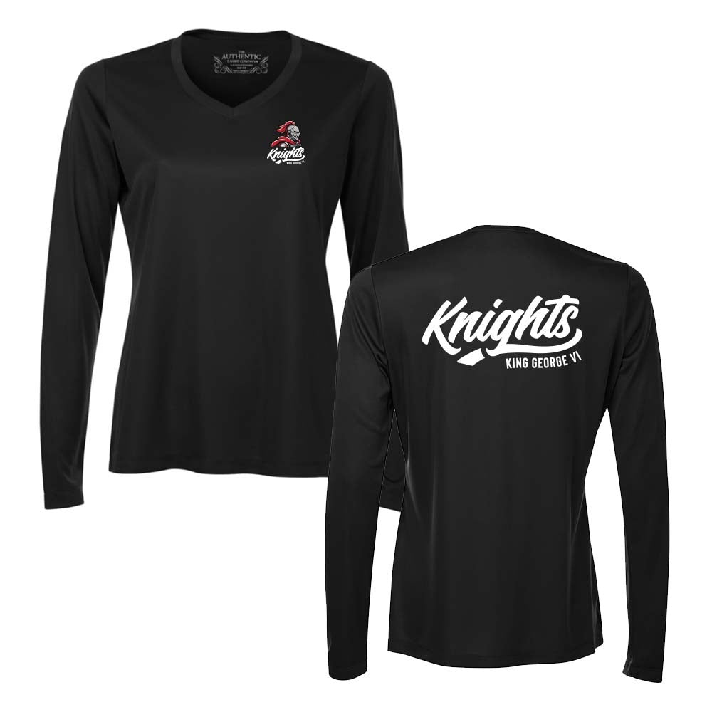 King George Ladies' Pro Team Long Sleeve V-Neck