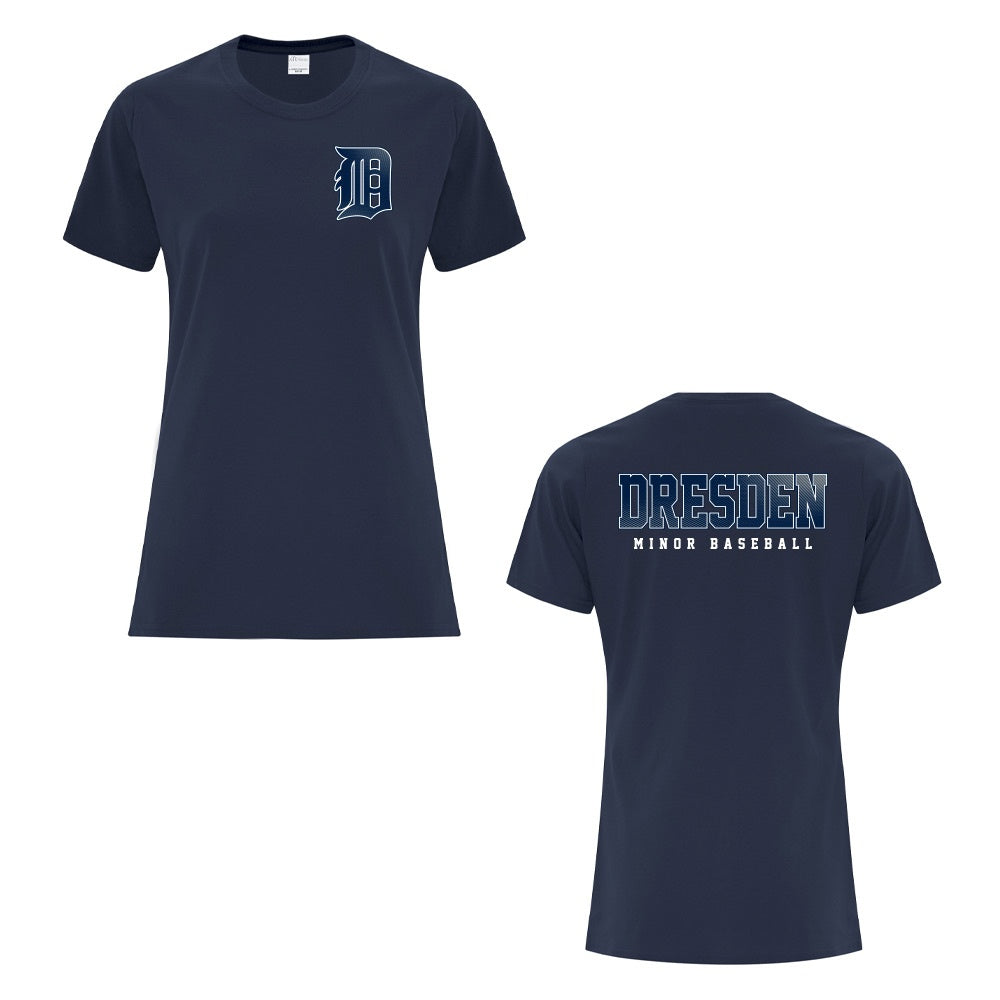 Dresden Minor Baseball Ladies' Cotton T-Shirt