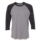 UNISEX NEXT LEVEL TRIBLEND 3/4 SLEEVE RAGLAN