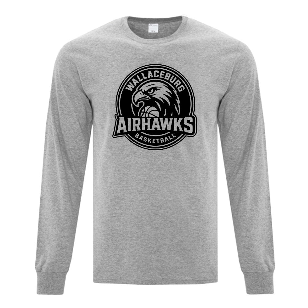 Wallaceburg Airhawks Adult Everyday Cotton Long Sleeve T-Shirt