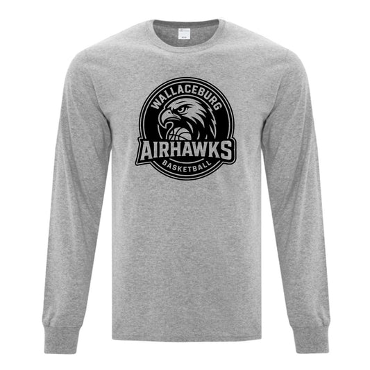 Wallaceburg Airhawks Adult Everyday Cotton Long Sleeve T-Shirt