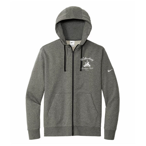 Wallaceburg Skating Club Adult Nike Club Fleece Sleeve Swoosh Full Zip Hoodie