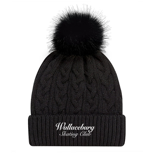 Wallaceburg Skating Club Faux Fur Pom Pom Toque