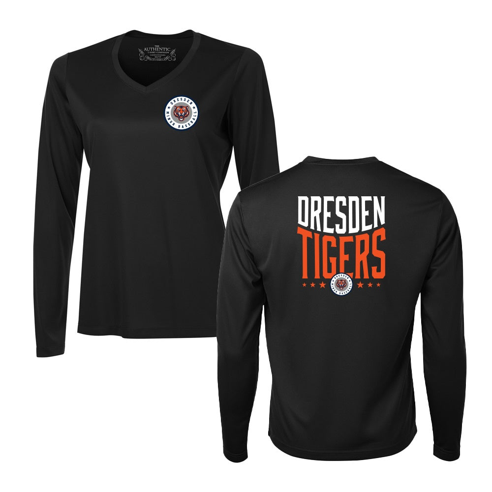 Dresden Minor Baseball Ladies' Pro Team Long Sleeve V-Neck