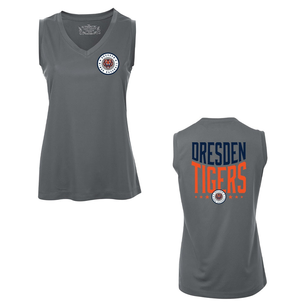 Dresden Minor Baseball Ladies' Pro Team Sleeveless V-Neck Tee