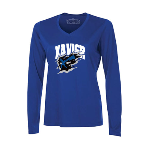 Saint-François-Xavier Ladies' Pro Team Long Sleeve V-Neck T-Shirt