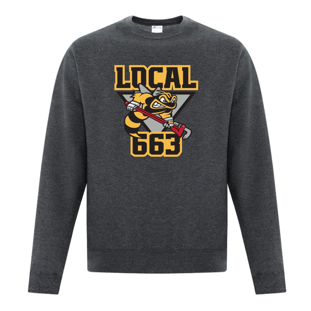 Local 663 Sting Adult Fleece Crewneck Sweatshirt