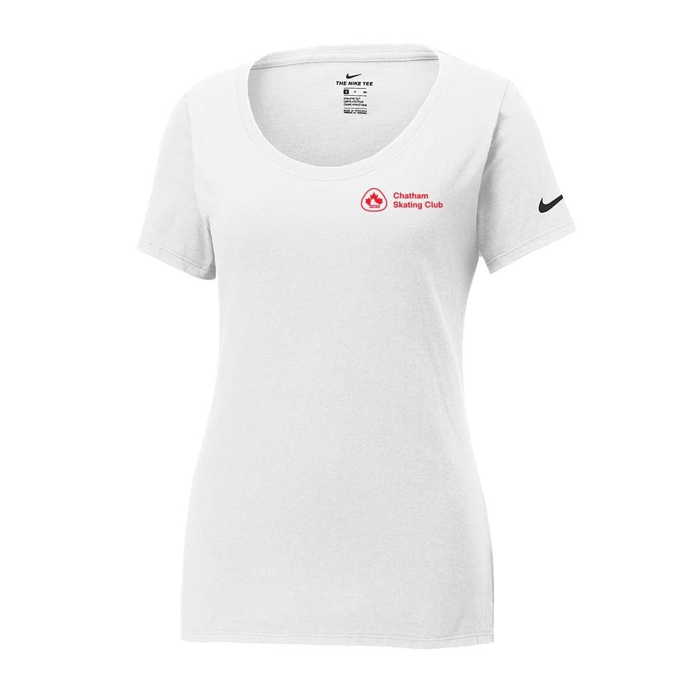 Chatham Skating Club Ladies' Nike Dri-FIT Cotton/Poly Scoop Neck Tee