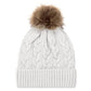 ACRYLIC CUFF POM POM TOQUE
