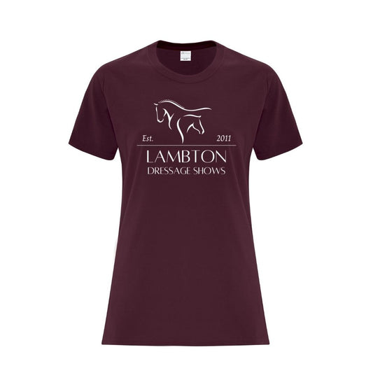 Lambton Dressage Shows Ladies' Cotton T-Shirt