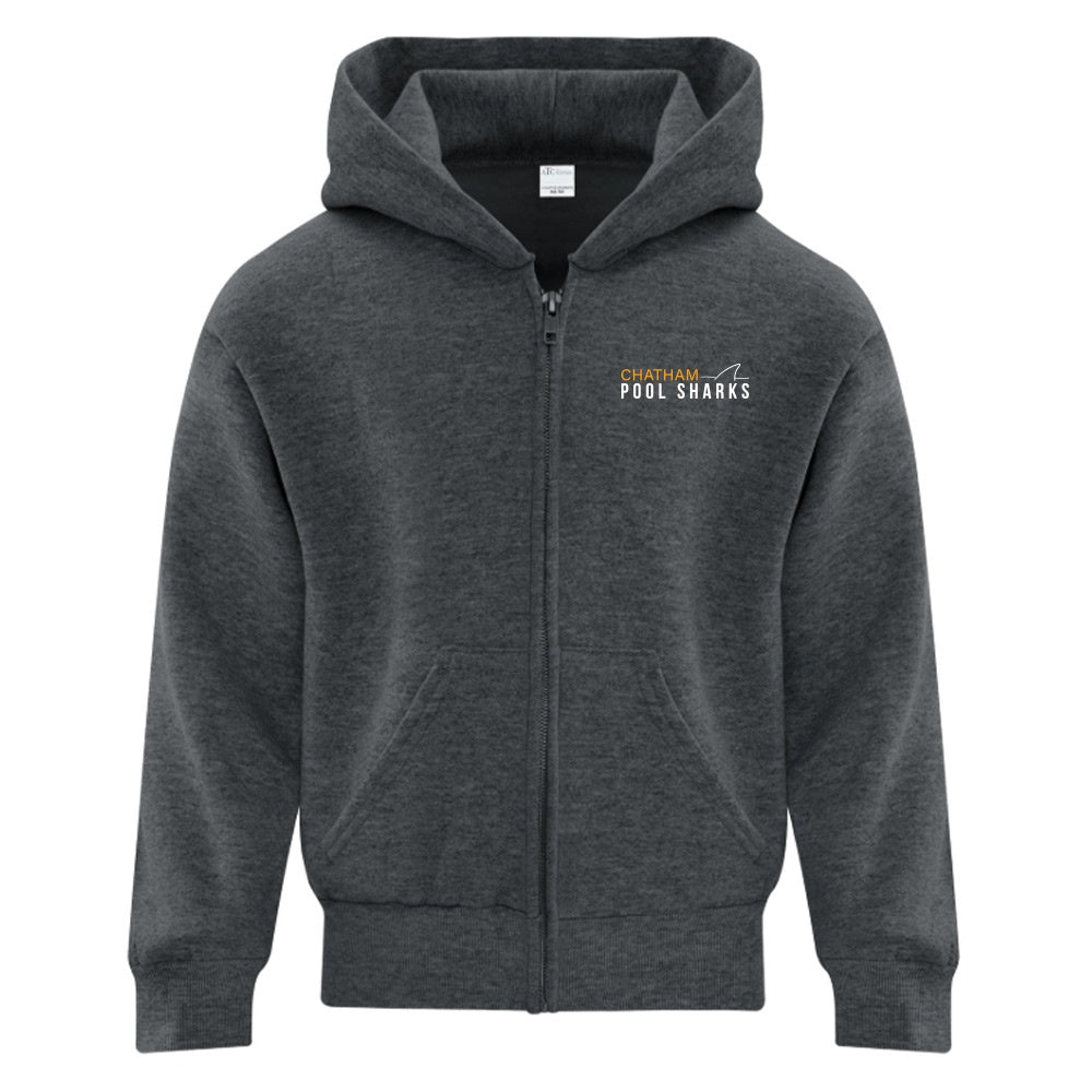 Chatham Pool Sharks Youth Fleece Full Zip Hooded Sweatshirt