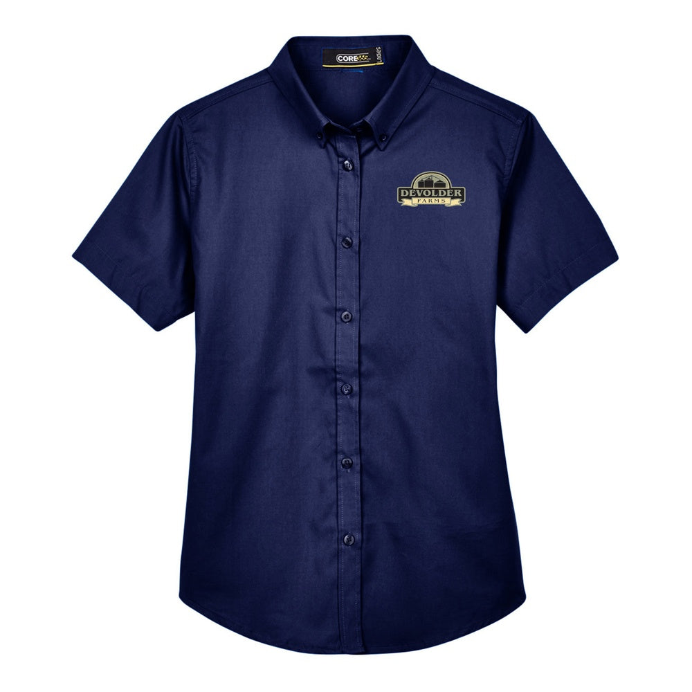 Devolder Farms Ladies' Optimum Short-Sleeve Twill Shirt