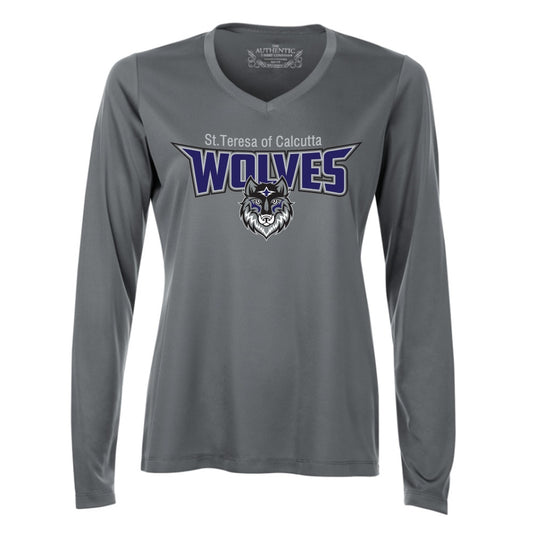 St. Teresa of Calcutta Ladies' Pro Team Long Sleeve V-Neck