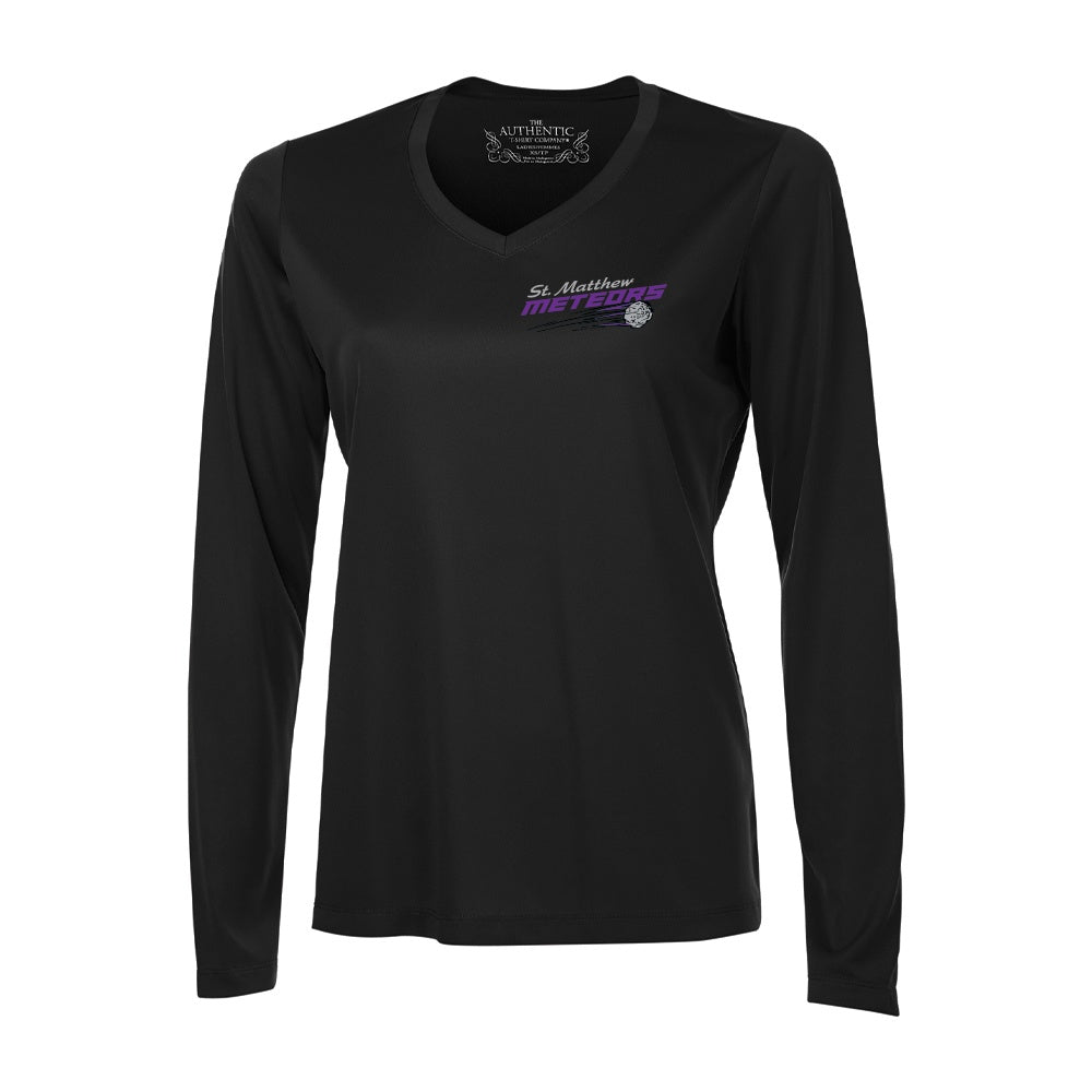 St Matthew Ladies' Pro Team Long Sleeve V-Neck T-Shirt