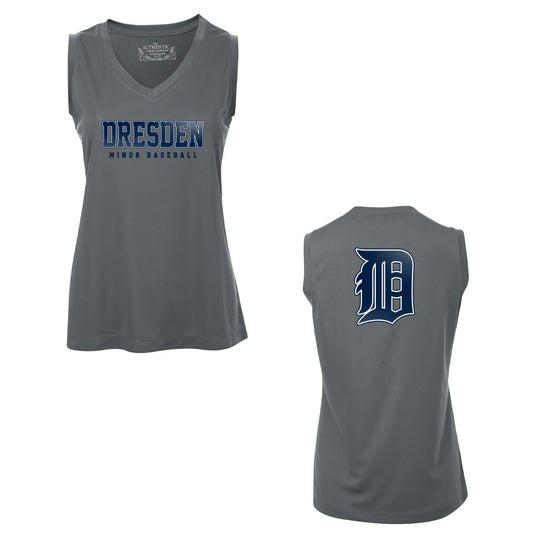 Dresden Minor Baseball Ladies' Pro Team Sleeveless V-Neck Tee
