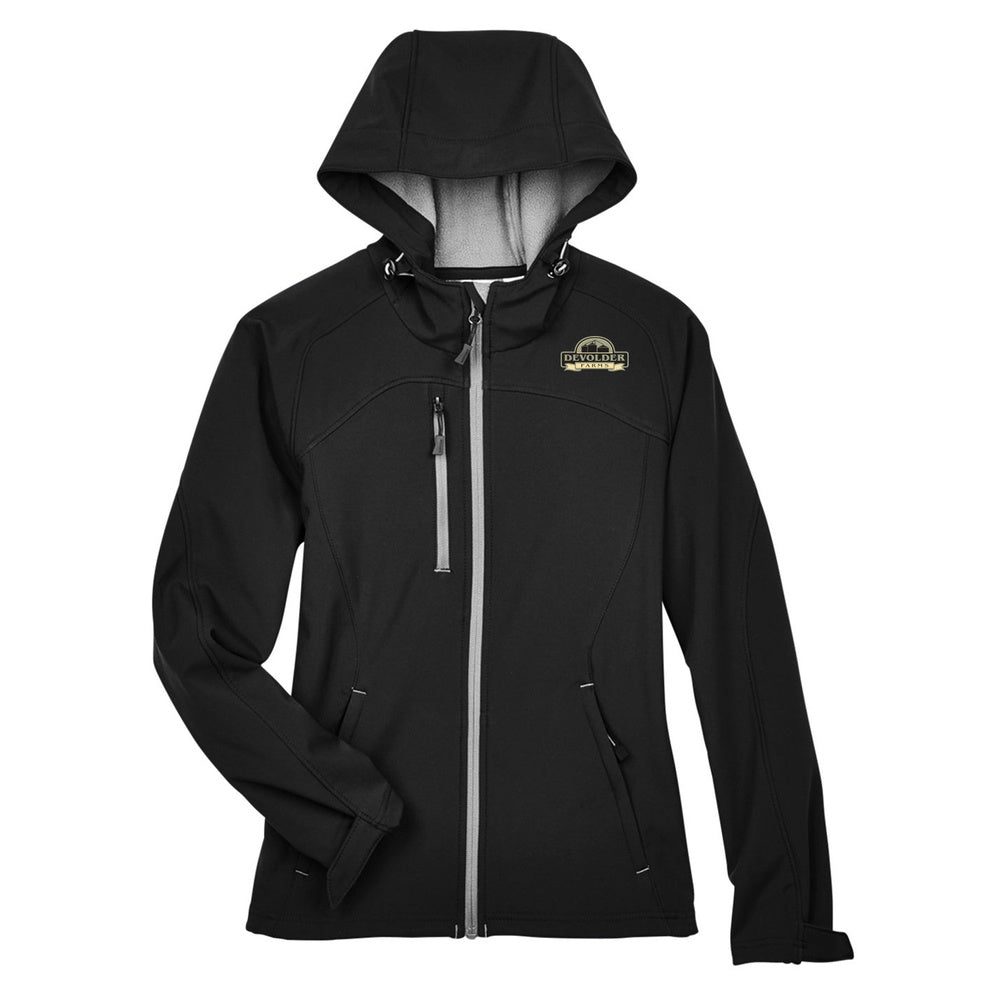 Devolder Farms Ladies' North End Prospect Two-Layer Fleece Bonded Soft Shell Hooded Jacket