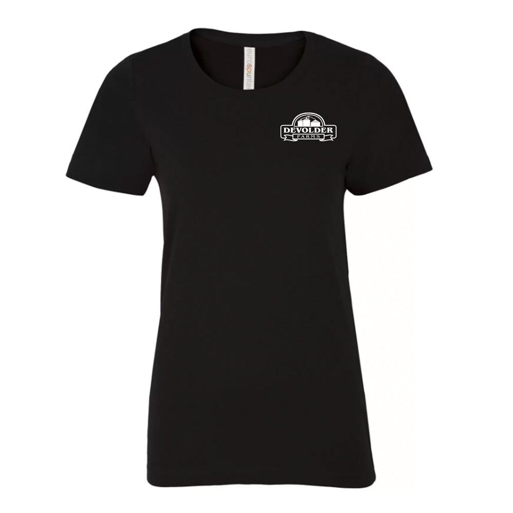 Devolder Farms Ladies' Eurospun Ring Spun T-Shirt