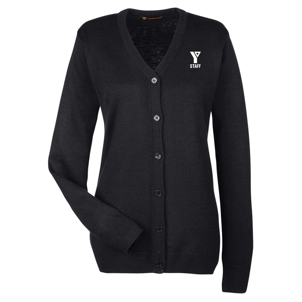 YMCA Staff Ladies' Pilbloc V-Neck Button Cardigan Sweater