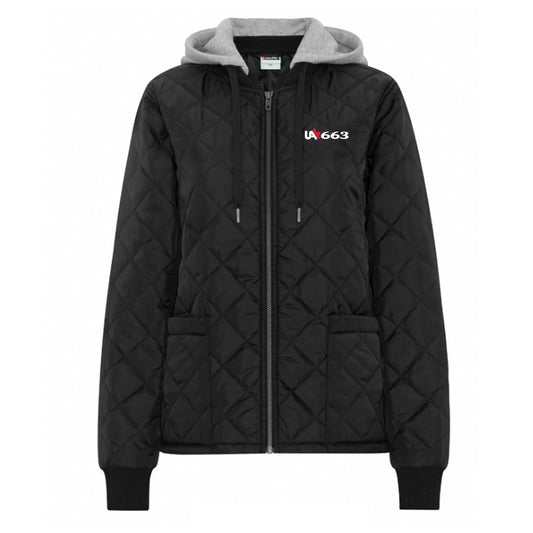 Local 663 Ladies' WeRK™ Quilted Freezer Jacket with Detachable Hood