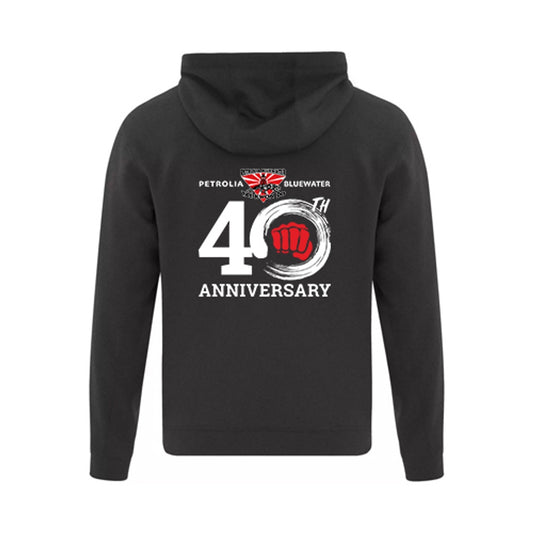 Petrolia Bluewater Tae Kwon Do Anniversary Adult Game Day Fleece Full Zip Hooded Sweatshirt