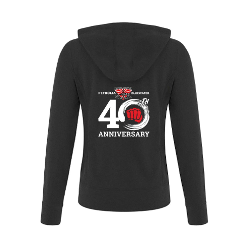 Petrolia Bluewater Tae Kwon Do Anniversary Game Day Ladies' Fleece Full Zip Hooded Sweatshirt