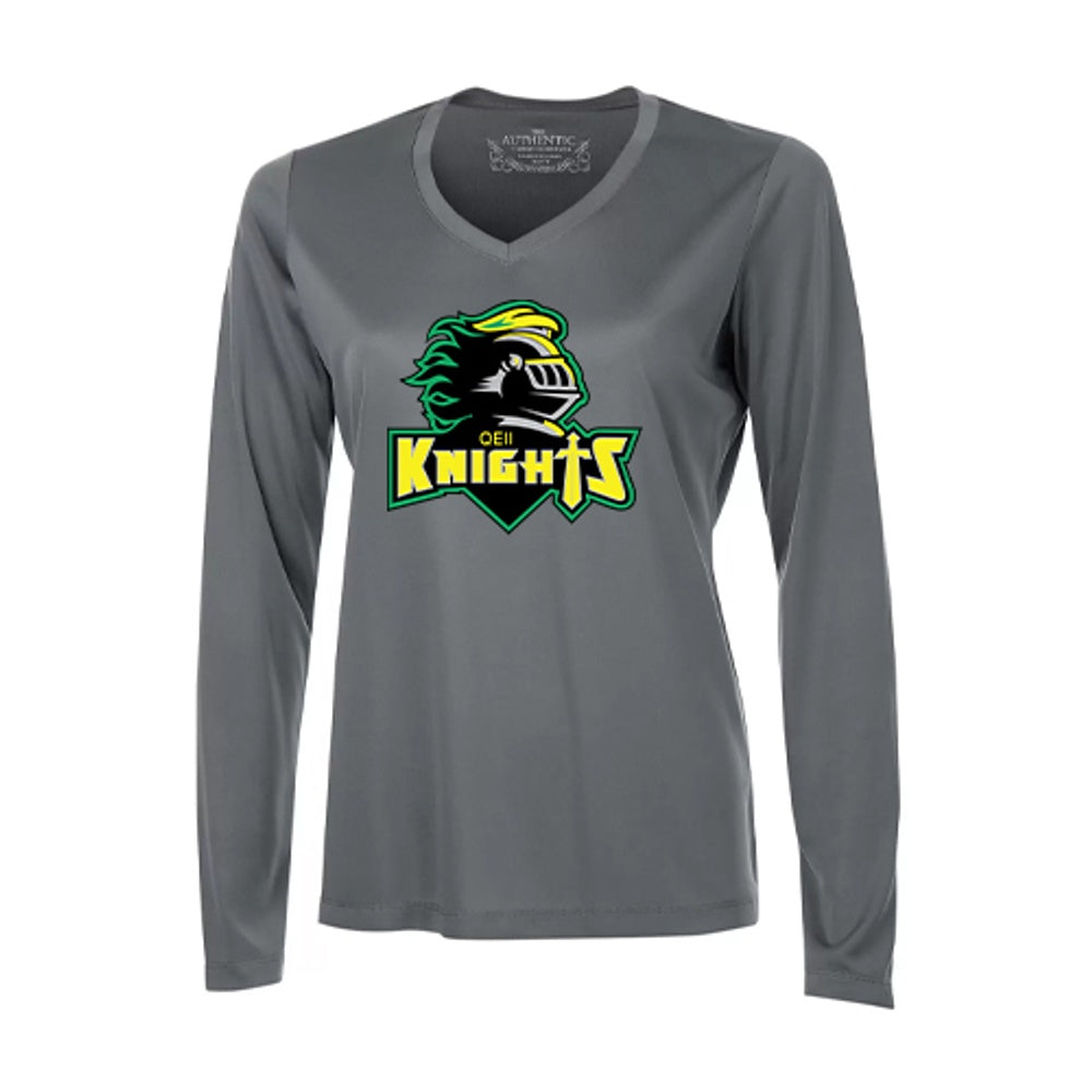 Queen Elizabeth II Sarnia Staff Ladies' Pro Team Long Sleeve V-Neck T-Shirt