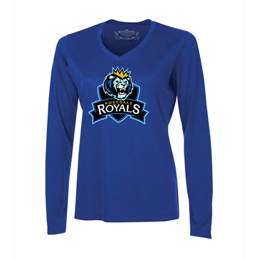 Rosedale Ladies' Pro Team Long Sleeve V-Neck T-Shirt