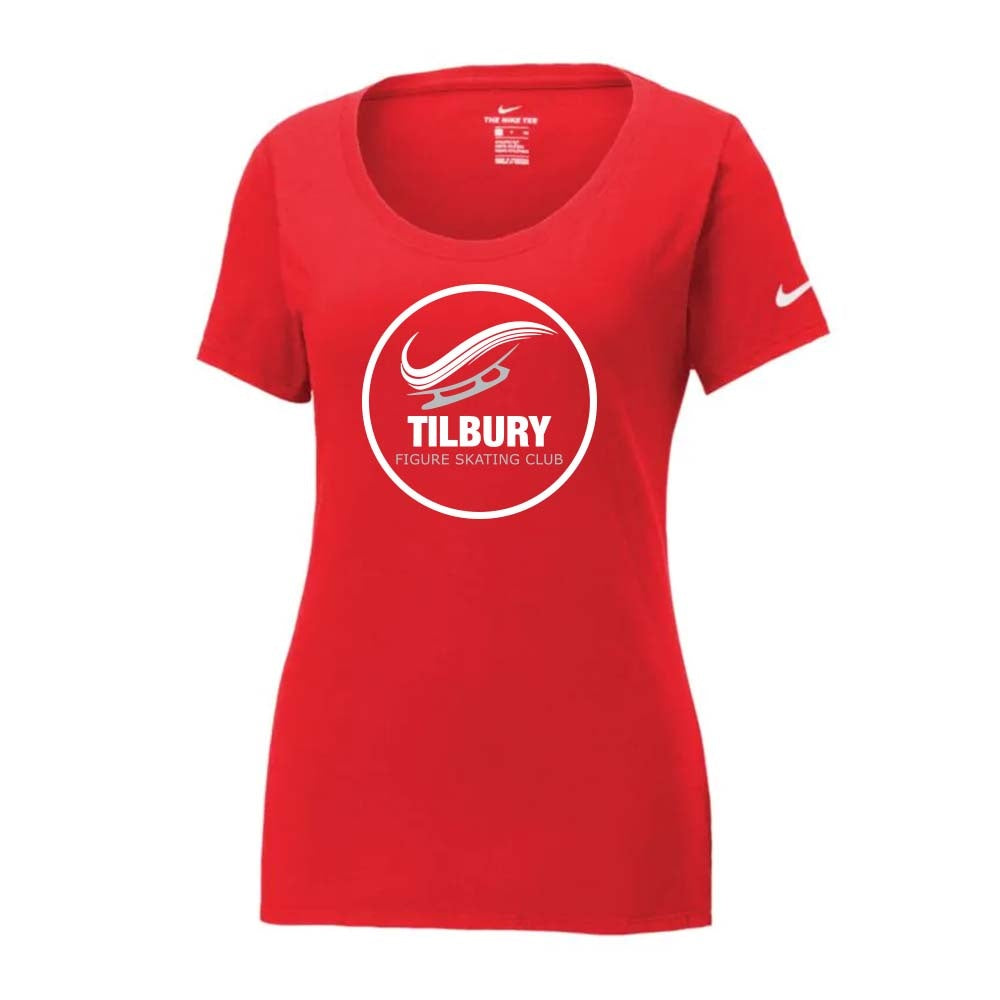 Tilbury Figure Skating Ladies' Nike Dri-FIT Cotton/Poly Scoop Neck Tee
