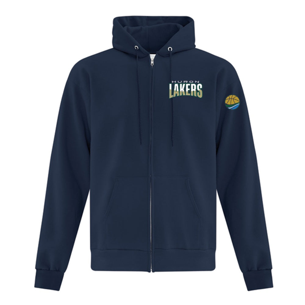 Huron Lakers Adult Everyday Fleece Full Zip Hooded Sweatshirt