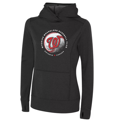 Wyoming Wranglers Ladies' Performance Polyester Hooded Sweatshirt