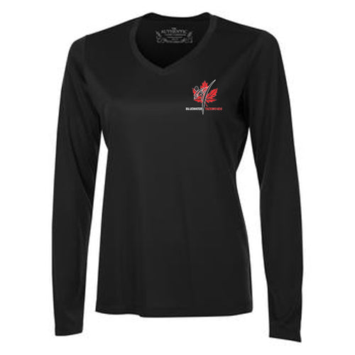 Petrolia Bluewater Tae Kwon Do Pro Team Ladies' Long Sleeve V-Neck T-Shirt