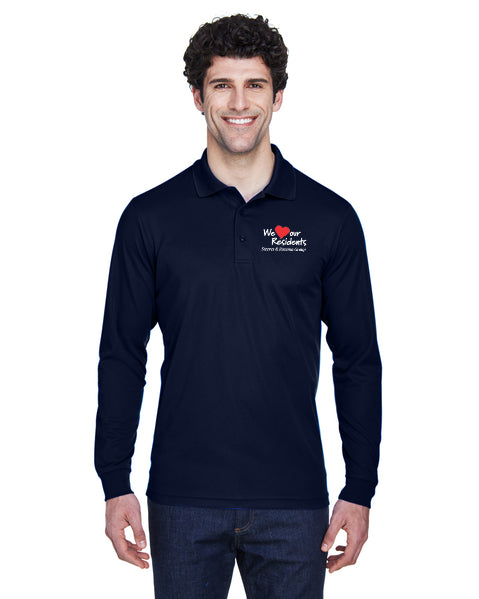 S&R - Men's Performance Long-Sleeve Piqué Polo