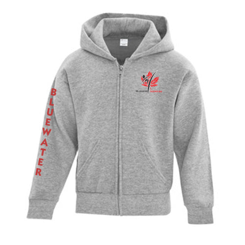 Petrolia Bluewater Tae Kwon Do Youth Fleece Full Zip Hooded Sweatshirt
